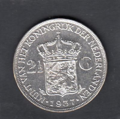 Beschrijving: 2 1/2 Gulden WILHELMINA  